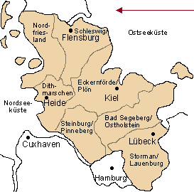 map of Schleswig-Holstein
