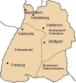 map of Baden-Wurttemberg