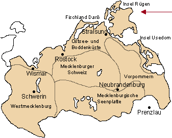 map of Mecklenburg-Western Pomerania