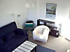 Sofa et fauteuil dans l'appartement