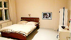 Schlafzimmer im Apartment Mitte
