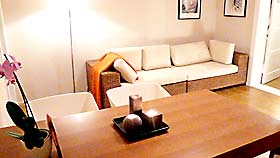 Wohnzimmer im Apartment Scheunenviertel