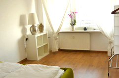 Schlafzimmer im Apartment Mitte
