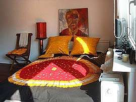 letto matrimoniale in appartamento a Berlino Wilmersdorf