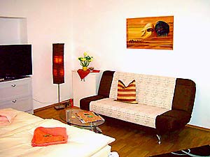 Zimmeransicht, TV, Schlafsofa