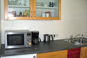 Zithoek in de kamers aan de Stuttgarter Platz