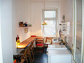 own kitchen in apartment