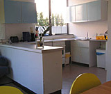 kitchen in the large apartment