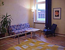 Camera con letto matrimoniale e divano letto