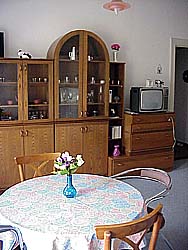 saloon with a tv