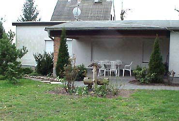 der Garten mit Sitzecke