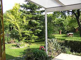 Vue de la terrasse dans le jardin – Berlin 