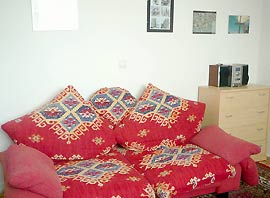 Sofa in parquet room 