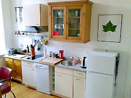 large kitchen in holiday apartment