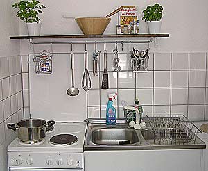 die Küche im Apartment in Berlin Prenzlauer Berg