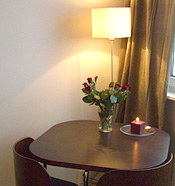 Table and chairs in the apartment