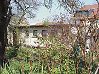 El jardín de la pensión de Berlín Prenzlauer Berg