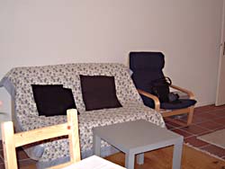 Schlafsofa im Zimmer - messe, olympiastadion, icc, ferienwohnung, berlin