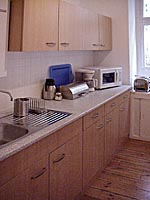 Completely furnished kitchen in the holiday apartment near boulevard Kurfürstendamm