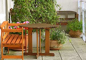 large terrace of the holiday apartment