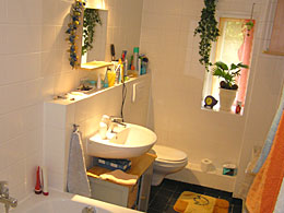 Salle de bain avec baignoire 