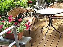 La terrasse est accessible par les chambres