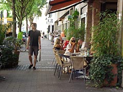 sit comfortably and eat well in one of the many cafés close by