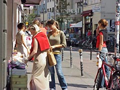 shopping on Rudolfplatz, Cologne, Germany