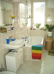 bathroom with bath-tub in Munich Germany