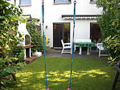 small garden with terrace