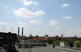 Sicht vom Dach in Ferienwohnung in K�ln S�dstadt