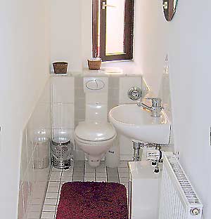 Das WC mit Waschbecken zur Mitbenutzung