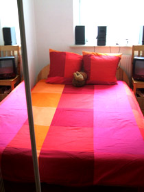 Bedroom with a large double bed