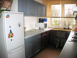 the built-in kitchen