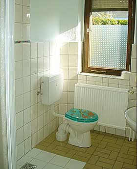 badkamer in de vakantiehuis in Berlijn Spandau