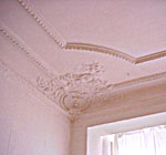 Stucco at the ceiling