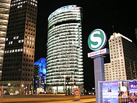 De Potsdamer Platz 's nachts