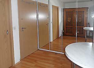 Living room with large wardrobe