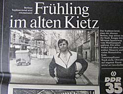 Krantenartikel over uw gastheer uit de geïllustreerde NBI van 1984 ter gelegenheid van de 35e verjaardag van de DDR.