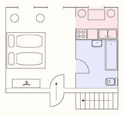 floor plan of the apartment