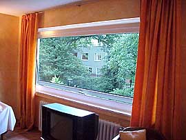 Panoramic window in the large room