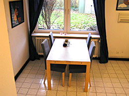 dining table in the kitchen in Düsseldorf Benrath