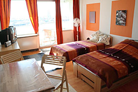 living / bed room munich apartment