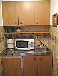 completely equipped small kitchen