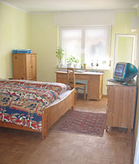 Гостевые комнаты с письменным столом и двухспальной кроватью - Франкфурте-на- Майн