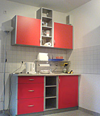 the kitchen