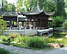 The 'The chinese Garden' in Frankfurt am Main - only a few steps away from the apartment. 