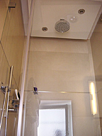 Shower with extra large shower head