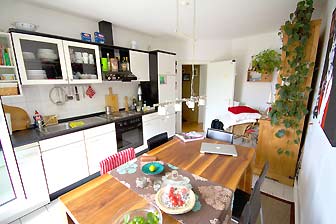 the shared kitchen