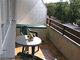 balcony in the apartment in Freiburg 